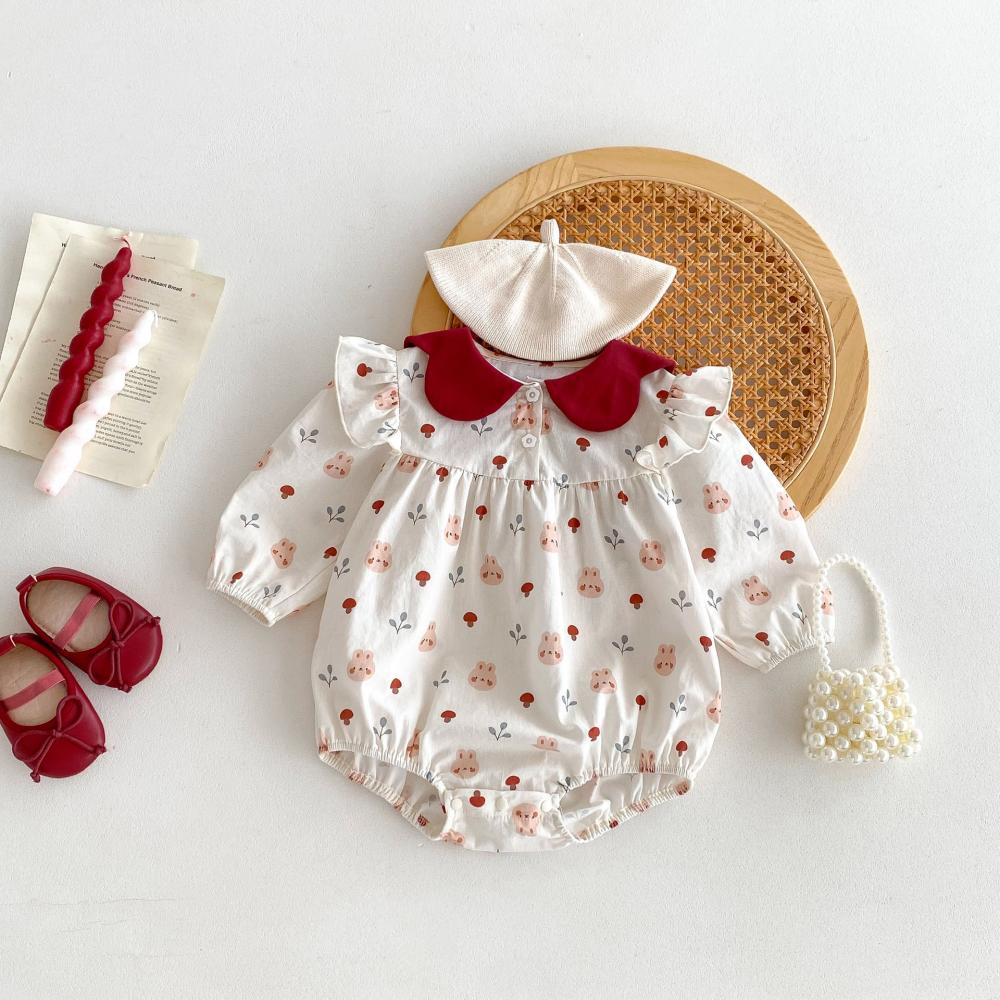 Baby Clothing High Quality - Schattig konijn bedrukte baby jumpsuit voor
