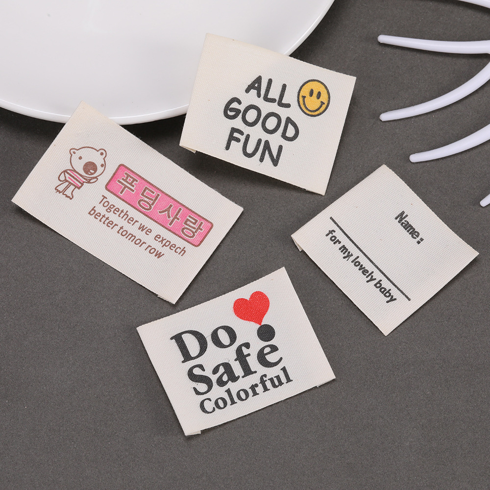 Baby Clothing Logo - Op maat gemaakte privélogo-etiketten, katoenen labels