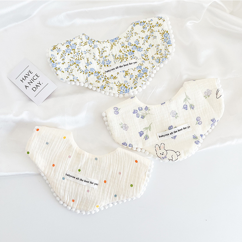 Printed Bibs Pack - 3 stks Pack Katoen Gaas Baby