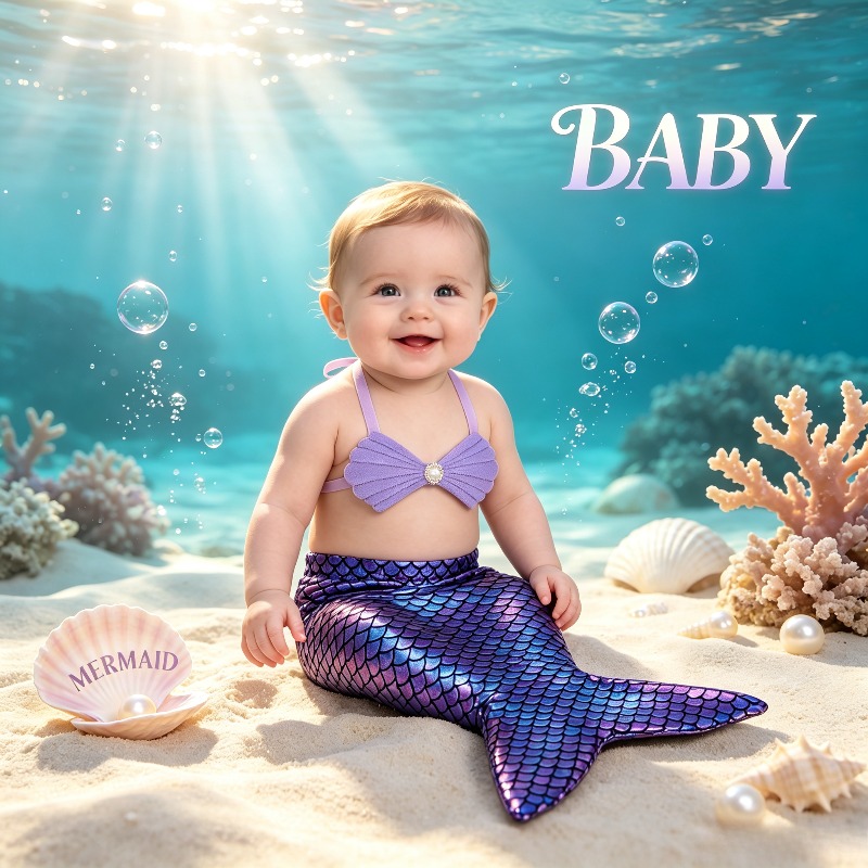 Baby Clothing Newborn - Cosplaykostuum voor pasgeboren zeemeerminnen, outfit voor