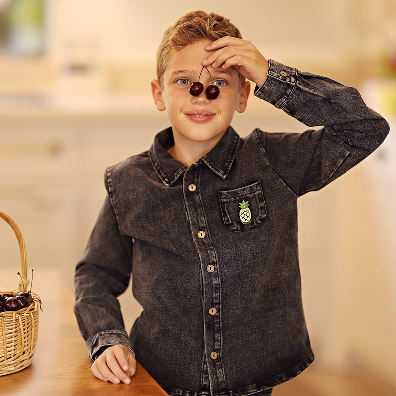 Denim Zwarte Familie Matching  - Baby Clothing Logo recensie en prijs