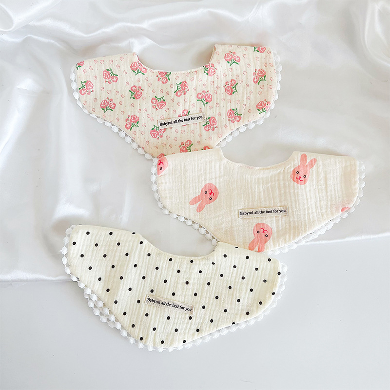 3 stks Pack Katoen Gaas Baby M - Printed Bibs Pack recensie en prijs